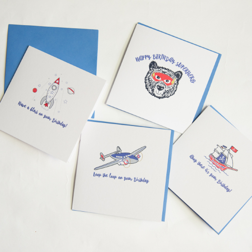 Superhero Bear Birthday Card | Unique Gifts for Children | Oscar & B | UK