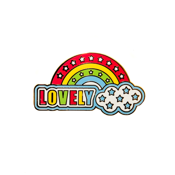 Lovely Rainbow Enamel Pin | Acorn & Will | Unique Gifts | Oscar & B | UK