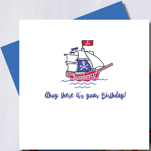 Ahoy There! Birthday Card | Marina B | Unique Gifts | Oscar & B | United Kingdom