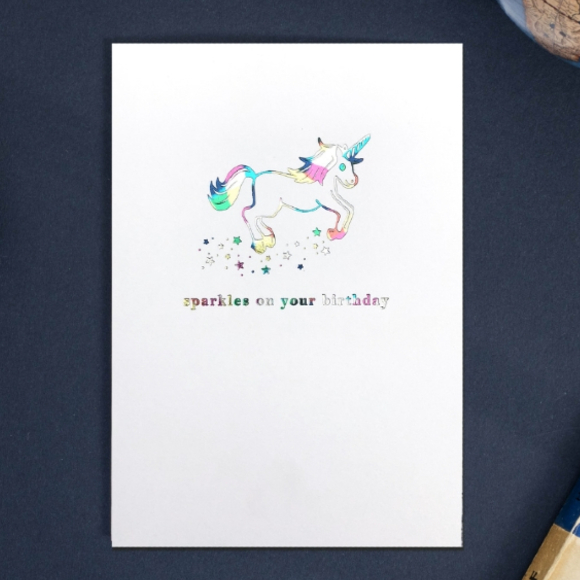 Rainbow Unicorn Birthday Card | Marina B | Unique Gifts | Oscar & B | United Kingdom