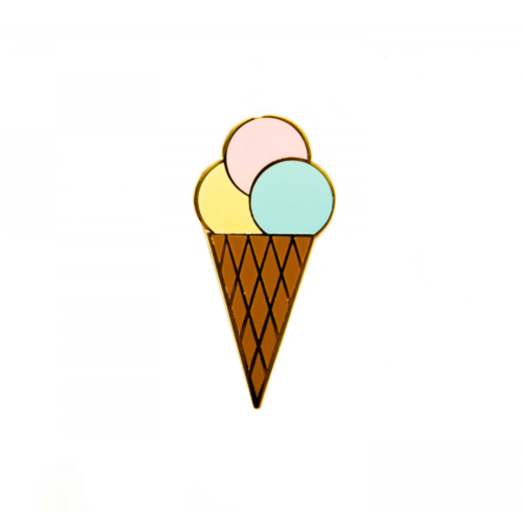 Ice Cream Enamel Pin | Unique Gifts for Children | Oscar & B | UK
