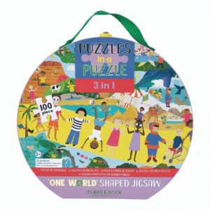 One World 3in1 Puzzle | Floss & Rock | Unique Gifts | Oscar & B | UK