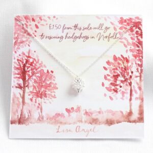Silver Hedgehog Necklace | Lisa Angel | Unique Gifts | Oscar & B | UK