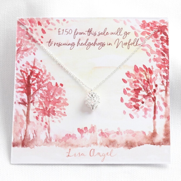 Silver Hedgehog Necklace | Lisa Angel | Unique Gifts | Oscar & B | UK