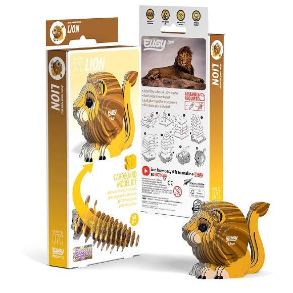 Lion 3D Craft Kit | Eugy | Unique Gifts | Oscar & B | UK