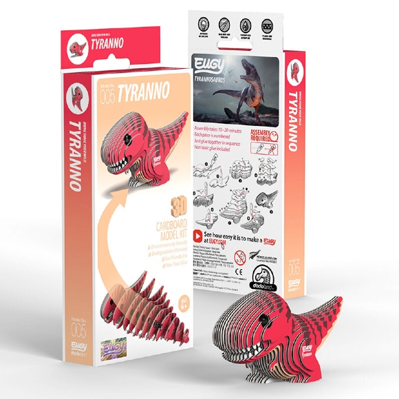 Tyranno 3D Craft Kit | Eugy | Unique Gifts | Oscar & B | UK