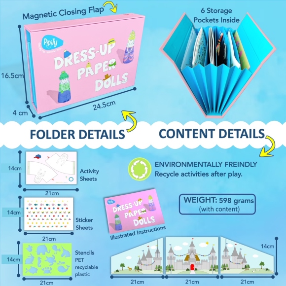 Dress-up Dolls Activity Folder | Pipity | Unique Gifts | Oscar & B | UK